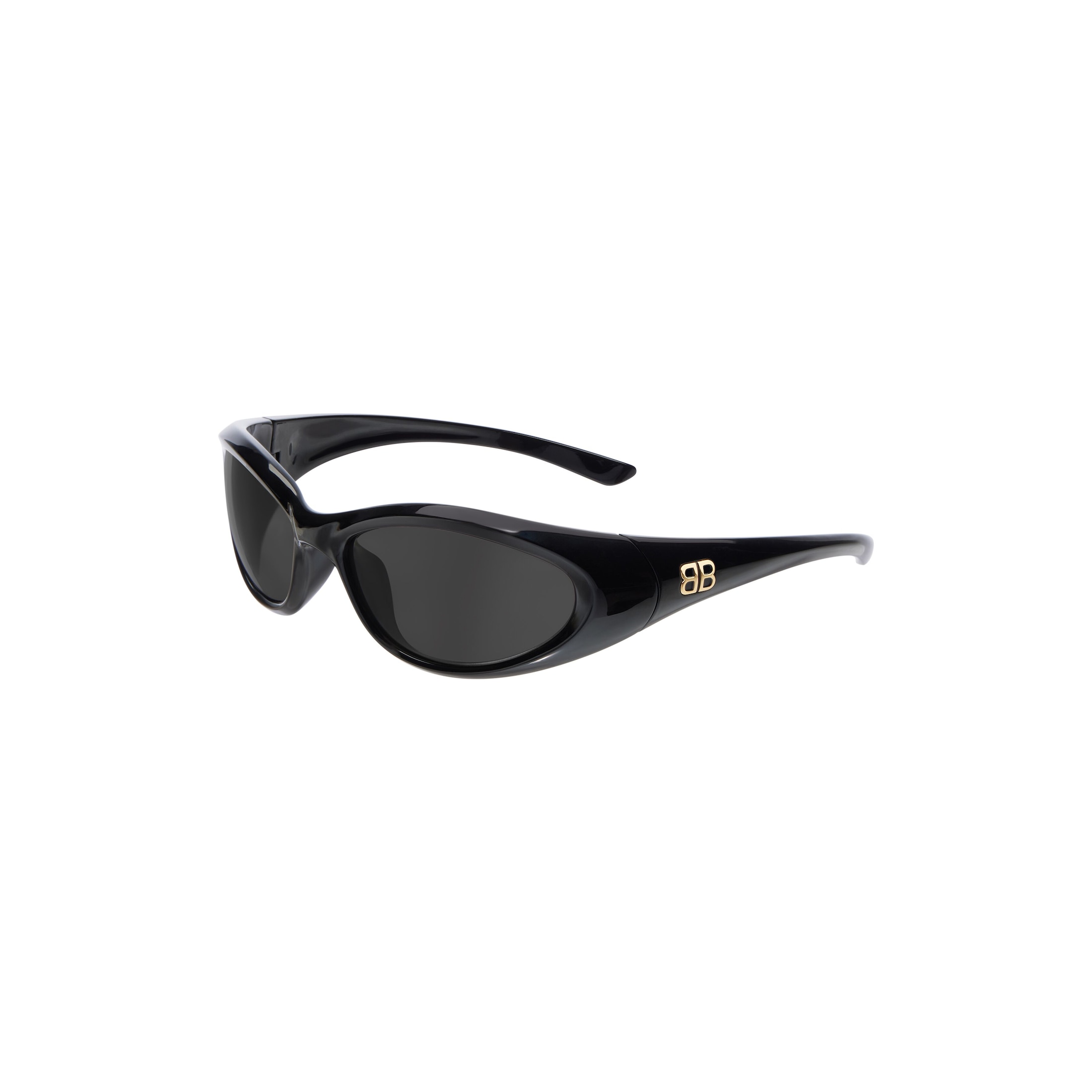 Sporty B Round Af Sunglasses in Black - Image 3